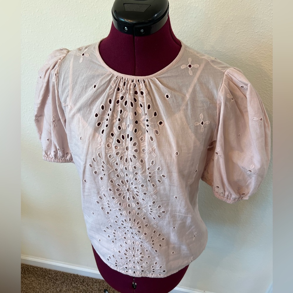 Express eyelet embroidered blouse